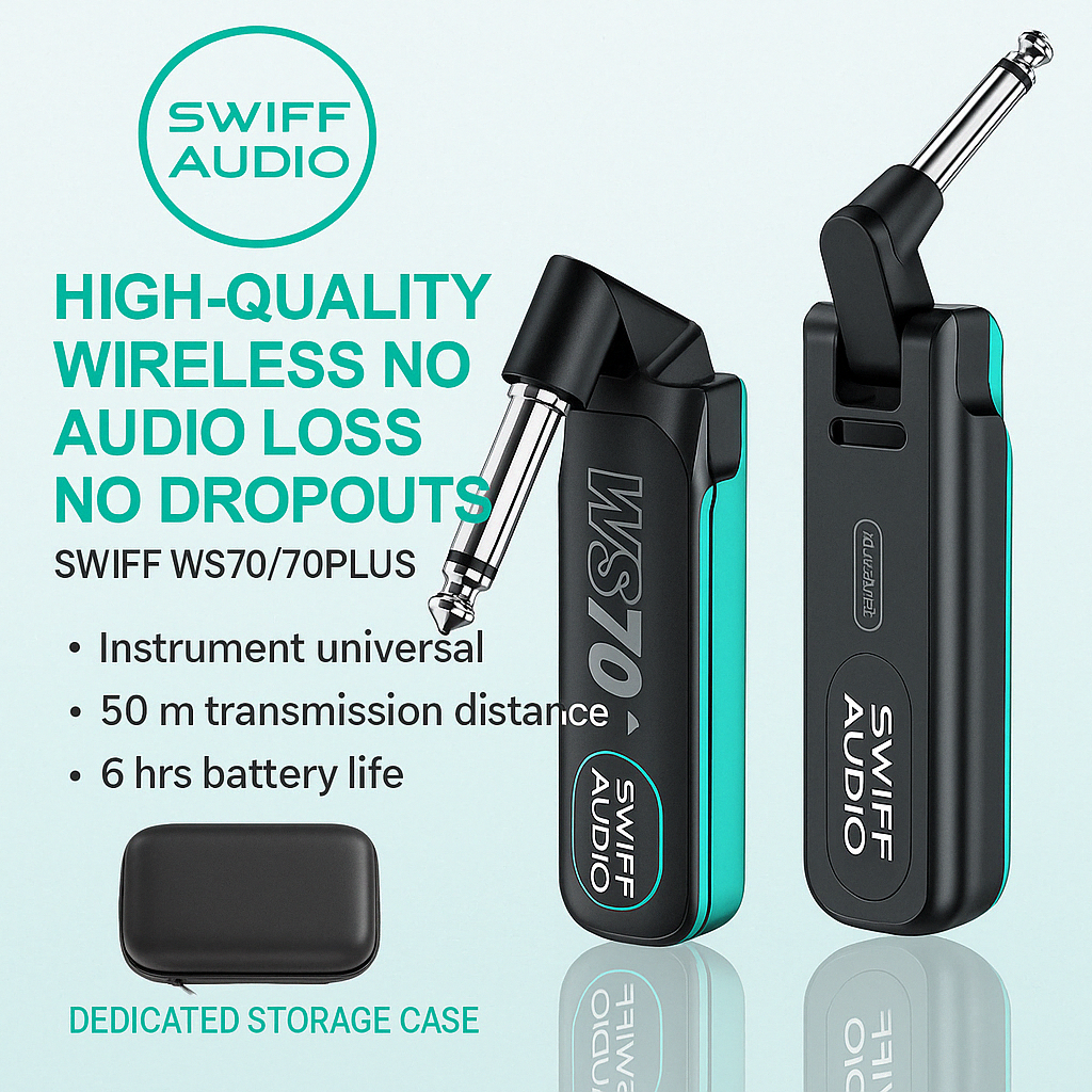 🎵 RIFU WS70 Guitar Wireless Transmitter & Receiver – Let Your Music Flow Without Limits! 🚀