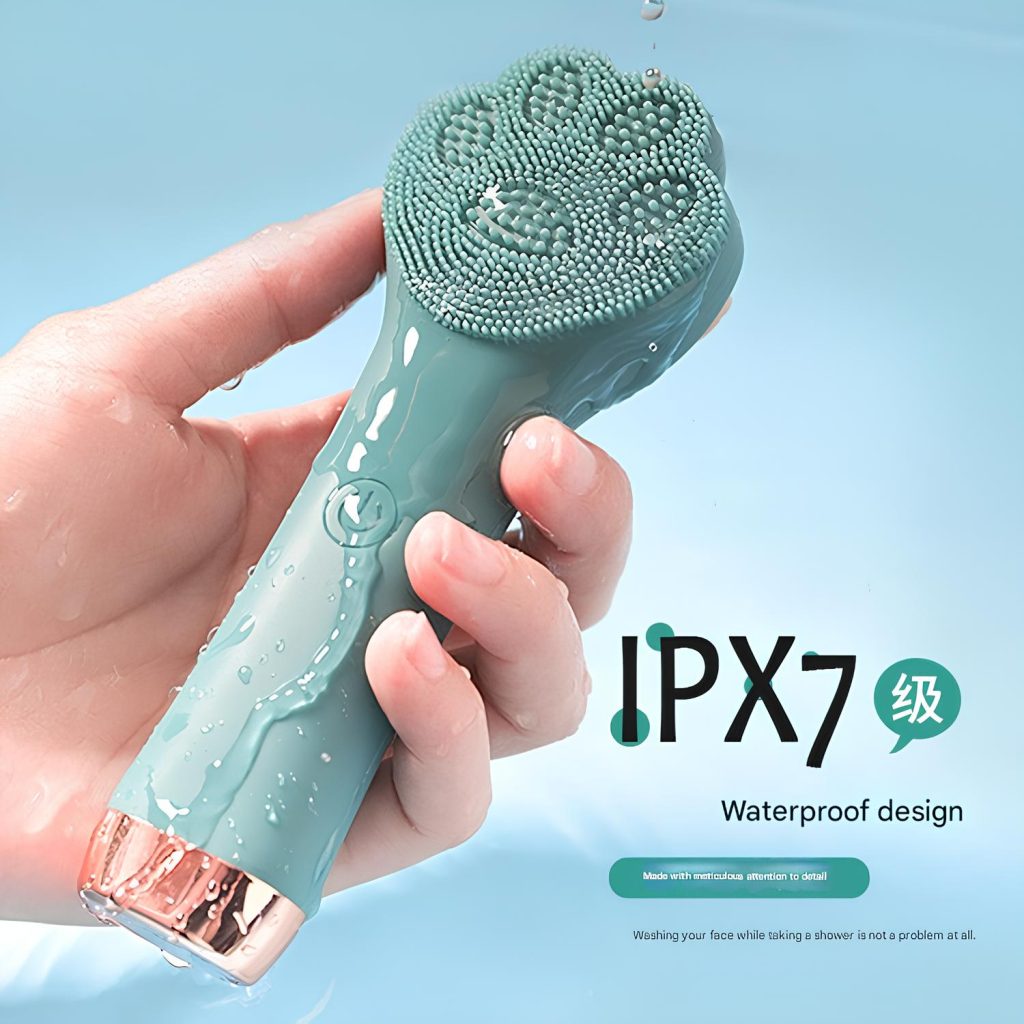 💦 Washing Your Face Just Got Luxurious! Introducing the Ultrasonic Vibration Portable Silicone Facial Cleanser – A Must-Have for Lazy Days 💖