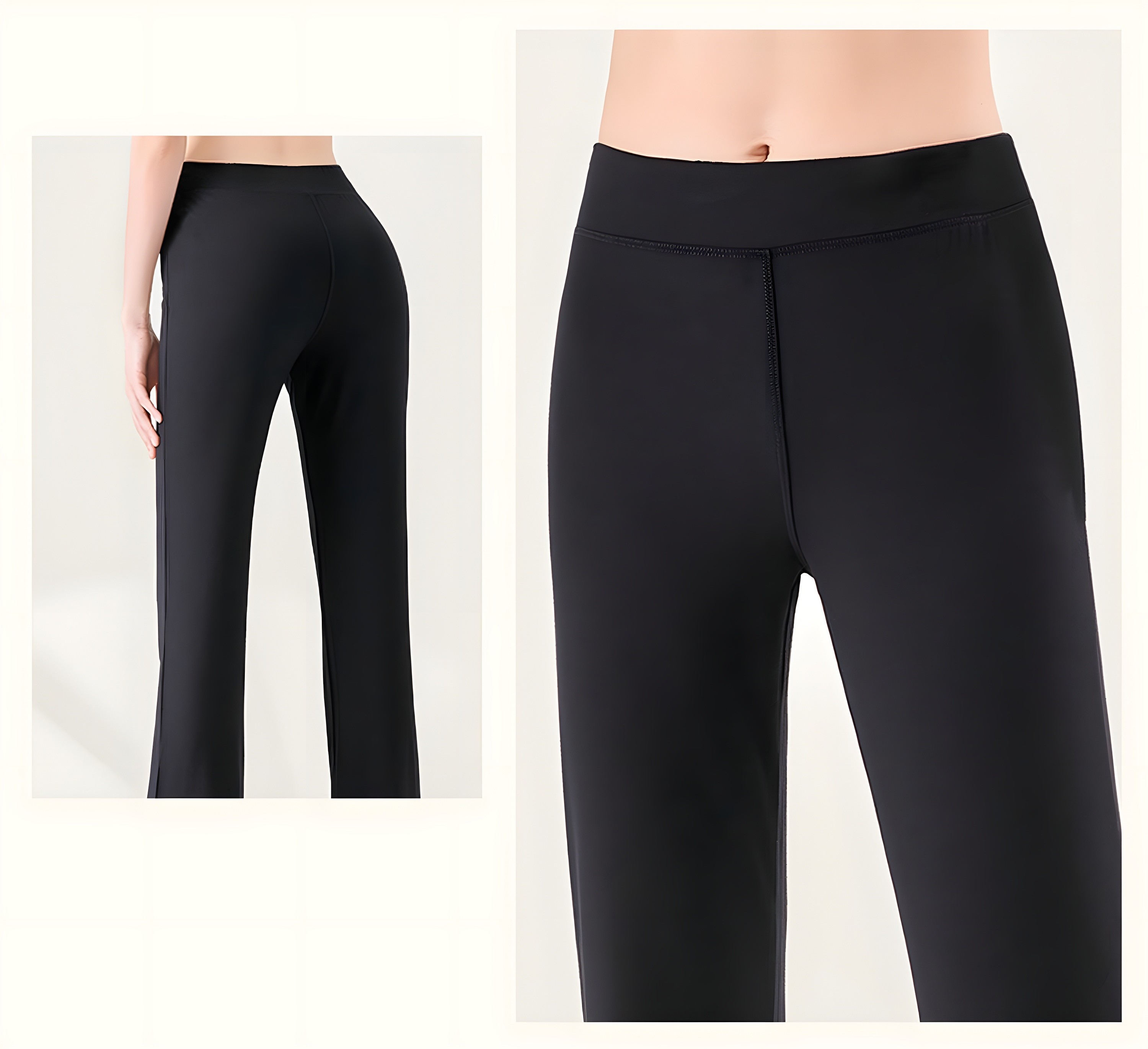 Close-up front view highlighting the high-waist construction and reinforced crotch seam