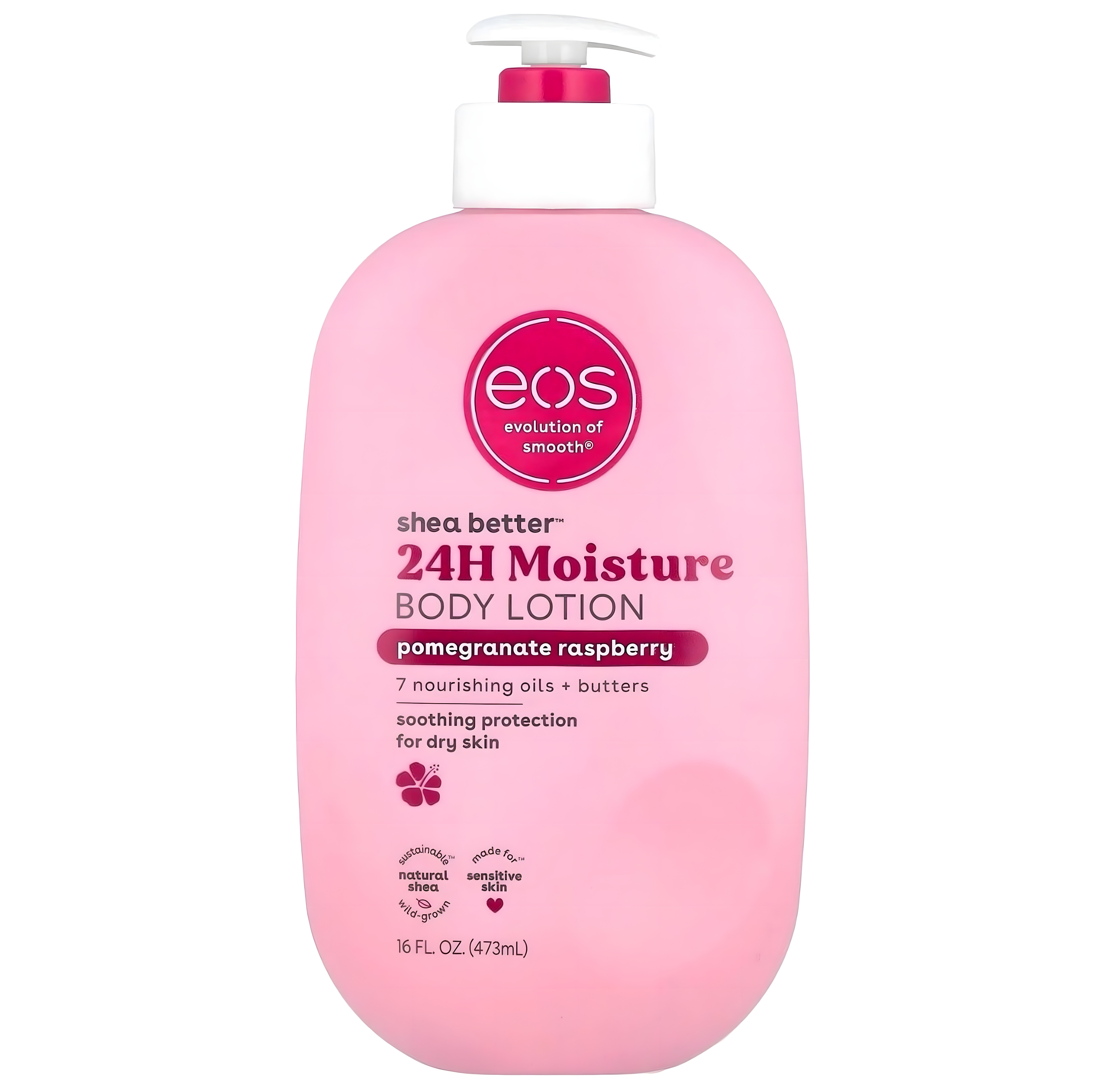 EOS 24H Moisture Body Lotion - Pomegranate Raspberry (White Bottle)