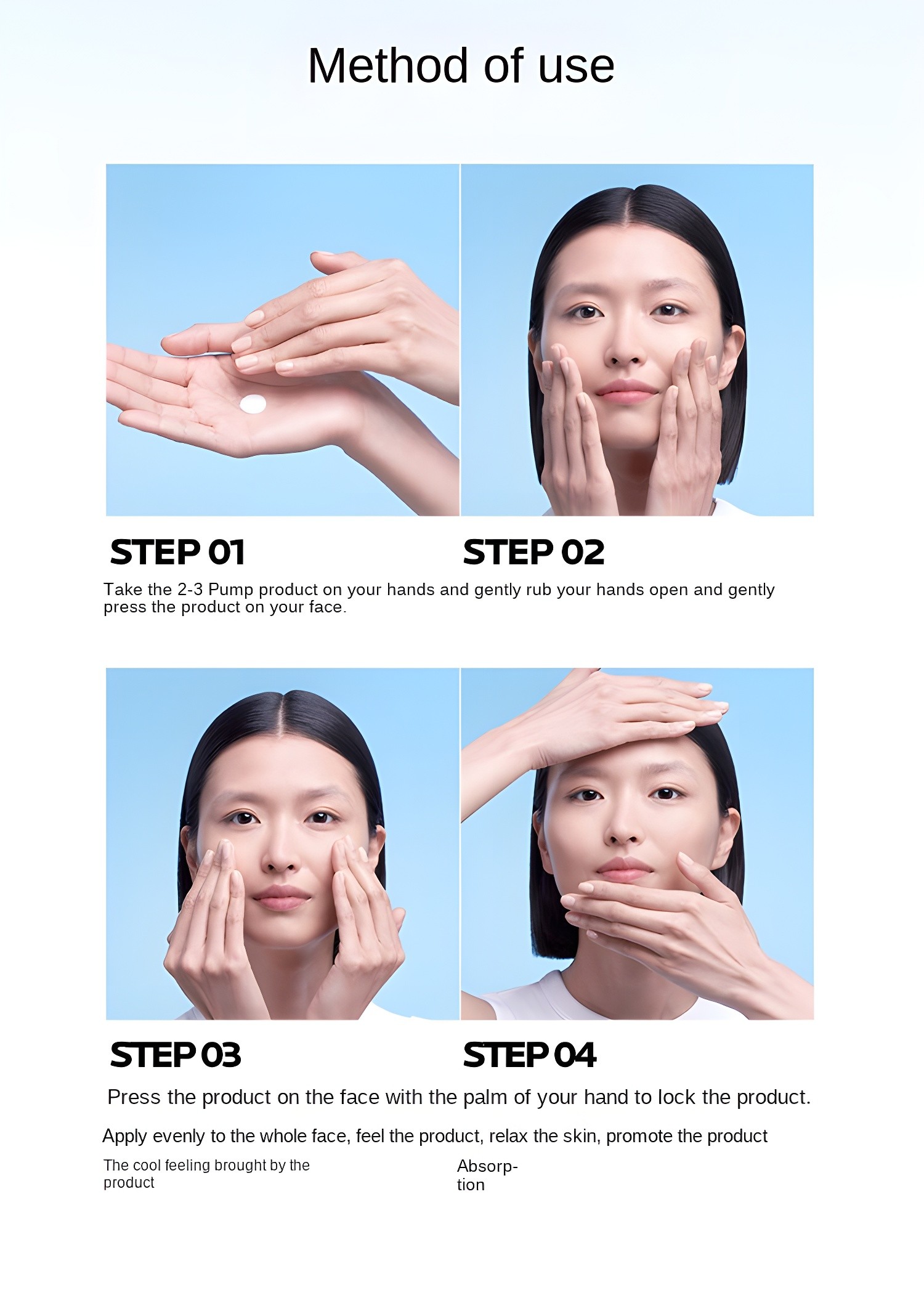 Method of use - Step 03 and Step 04