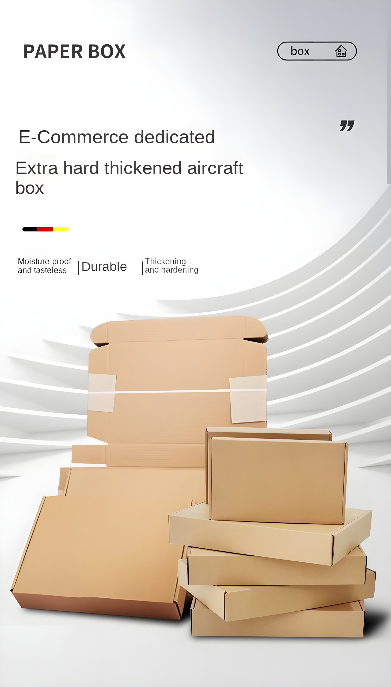 Stacked reinforced airplane boxes showcasing durability and structure