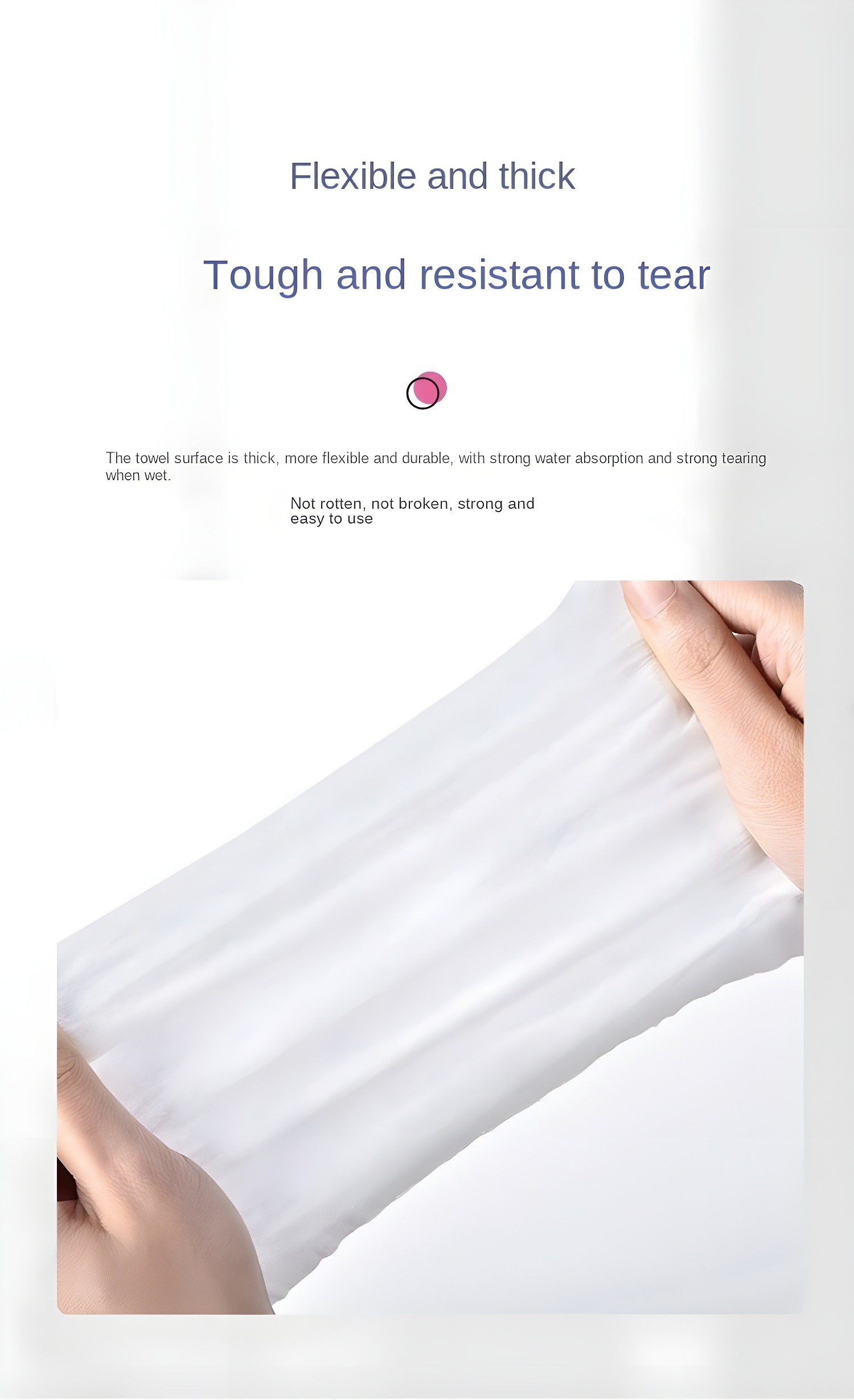 Close-up of hand holding a flexible, thick HeartPrint tissue