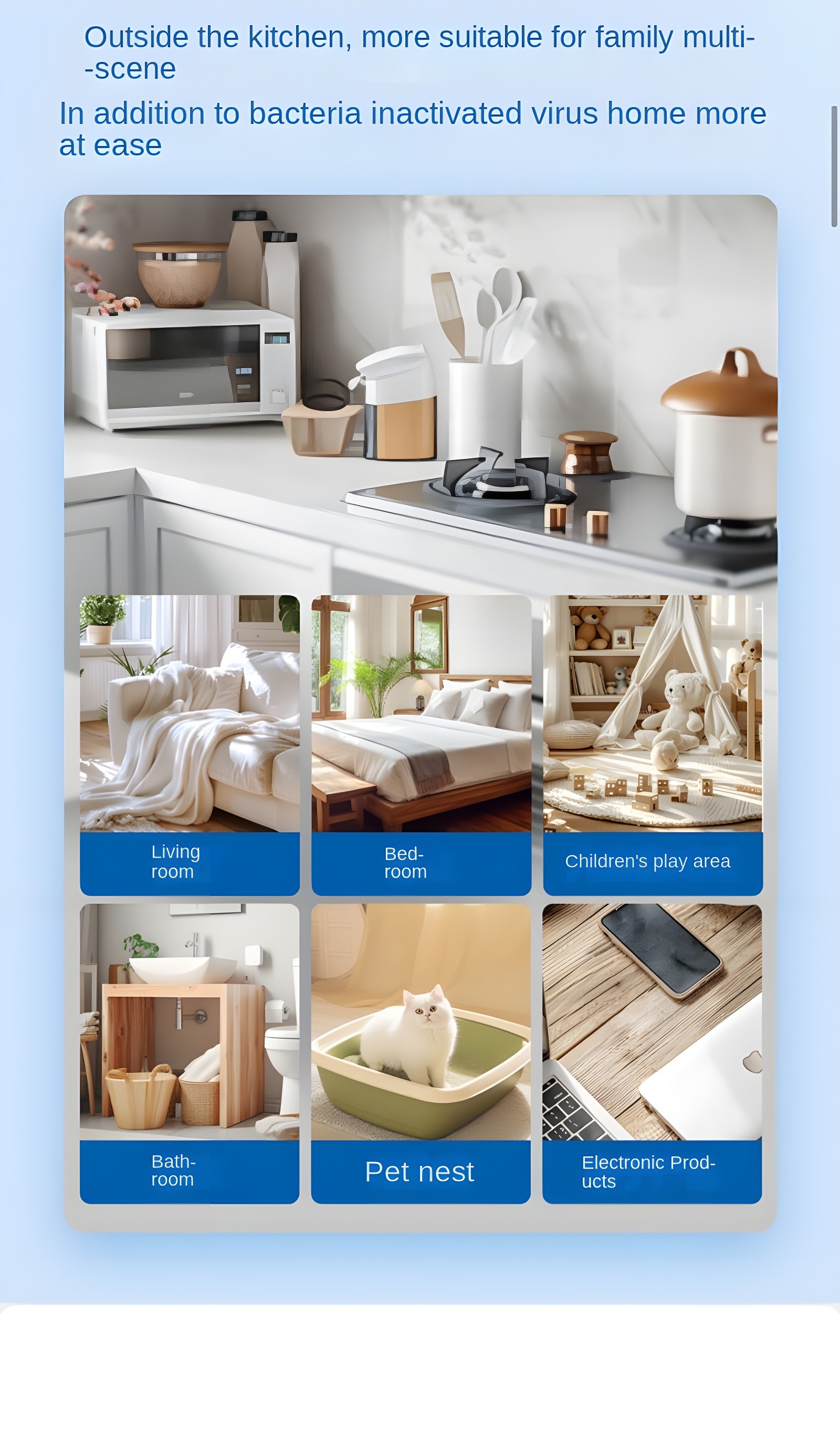 Infographic showing various home areas where Lysol wipes can be used