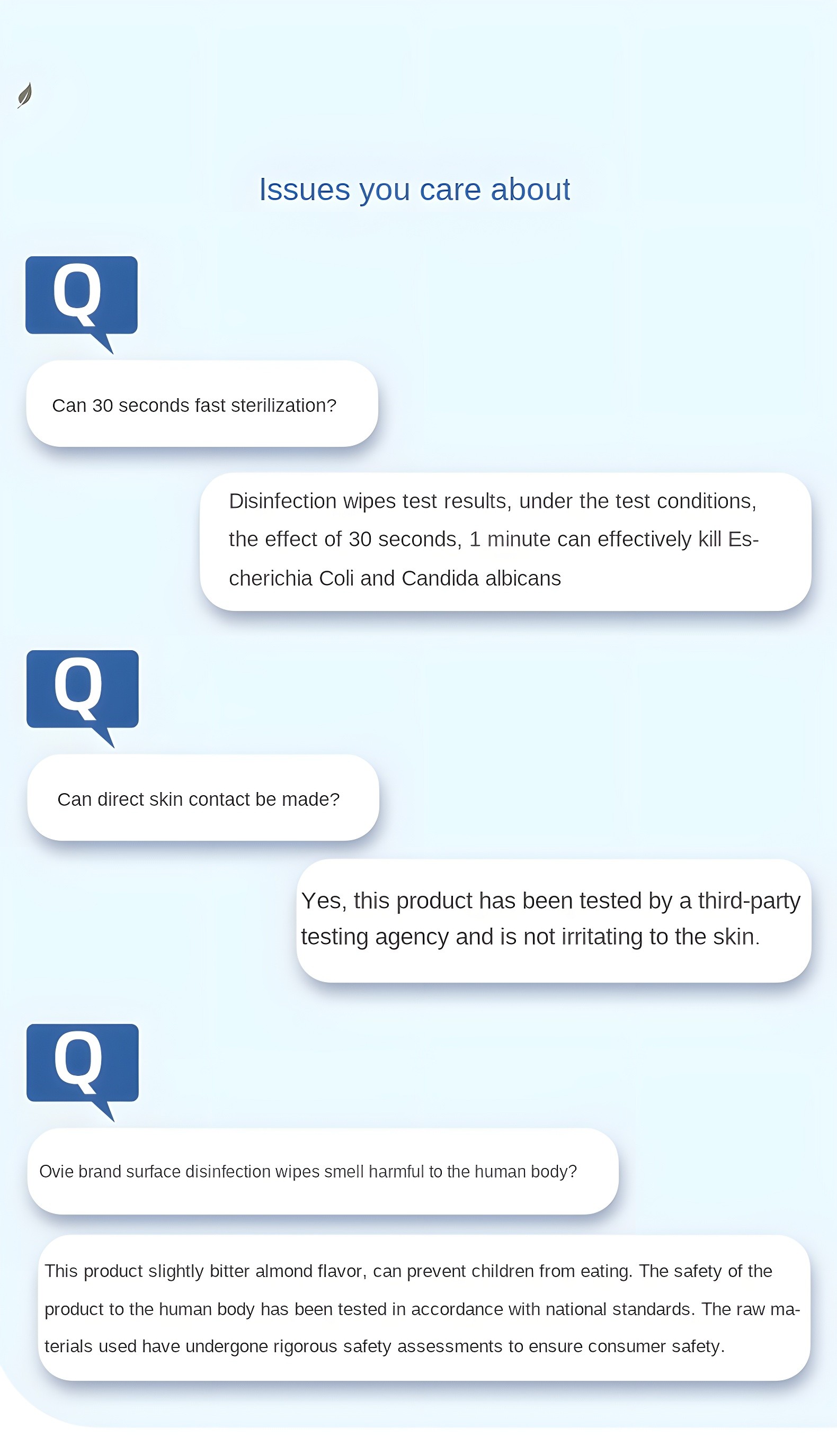 Issues you care about - Q&A on sterilization, skin contact, and safety (Duplicate for layout consistency)