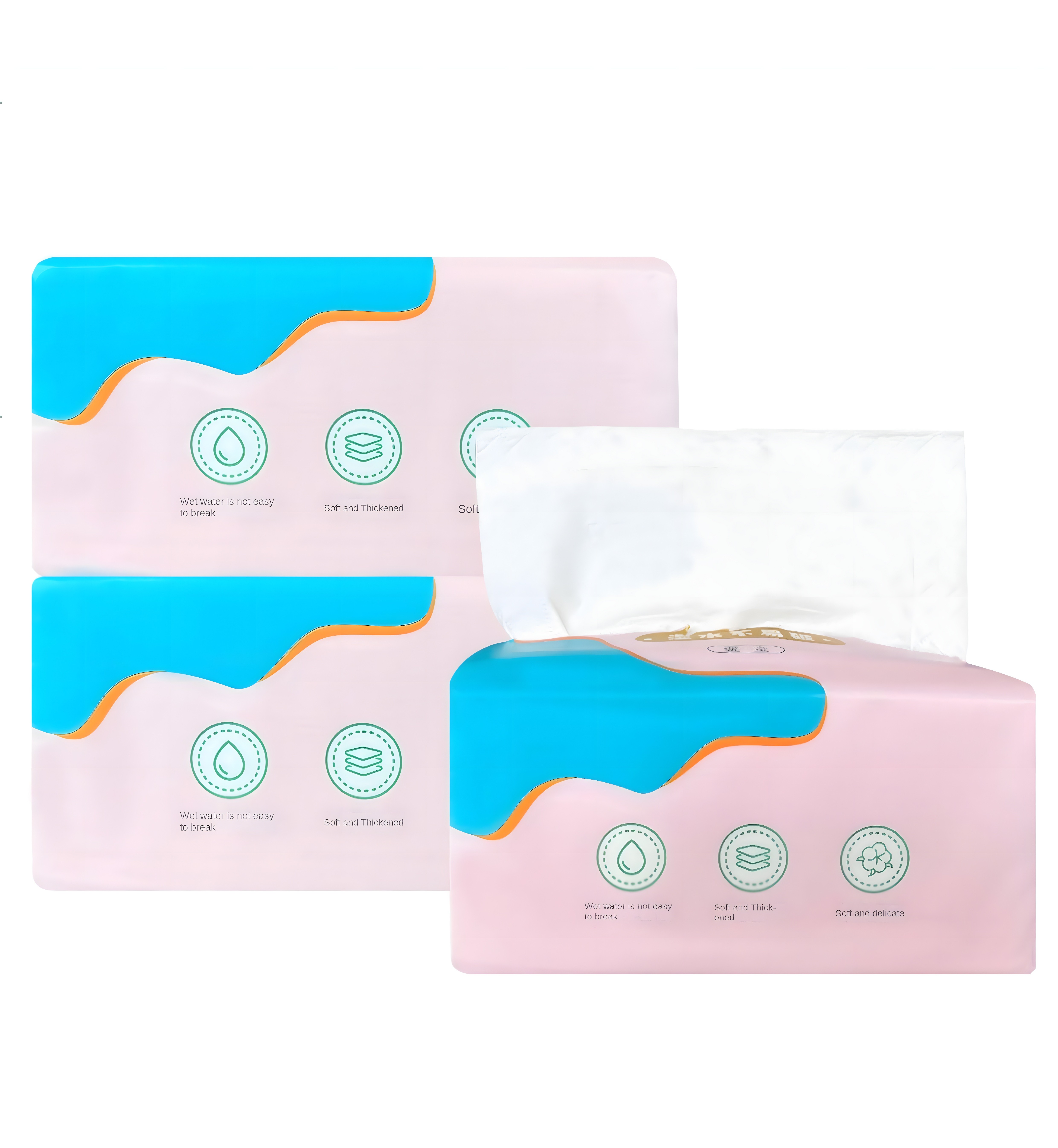 Premium 5-Layer Facial Tissue - Gray Packaging