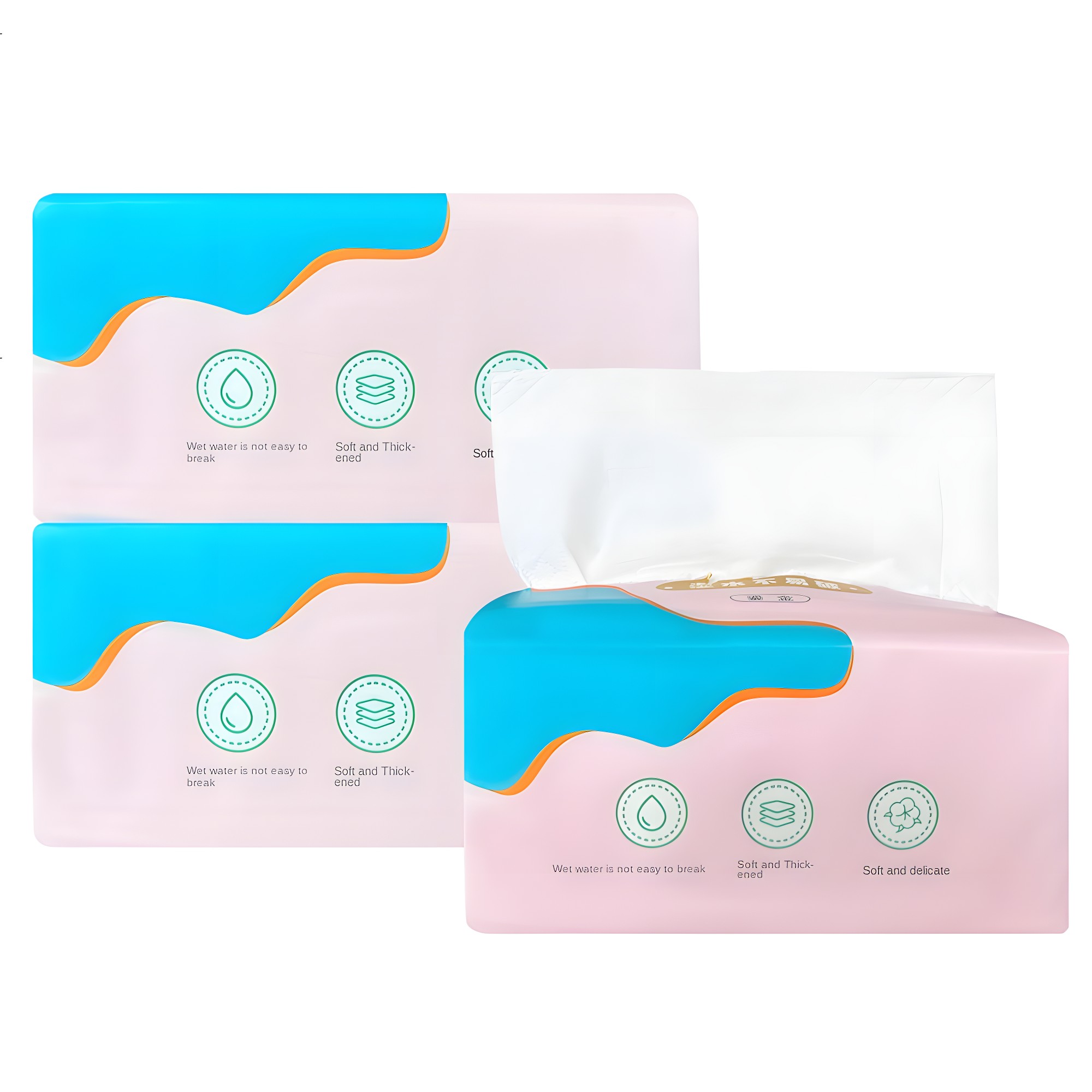 Premium 5-Layer Facial Tissue - Colorful Packaging