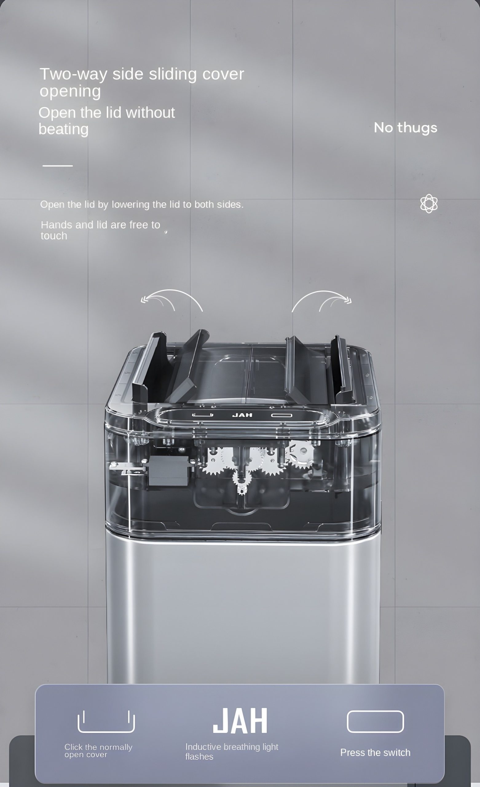 JAH Smart Slide Cover Trash Can: Redefining Modern Waste Management with Intelligence and Elegance