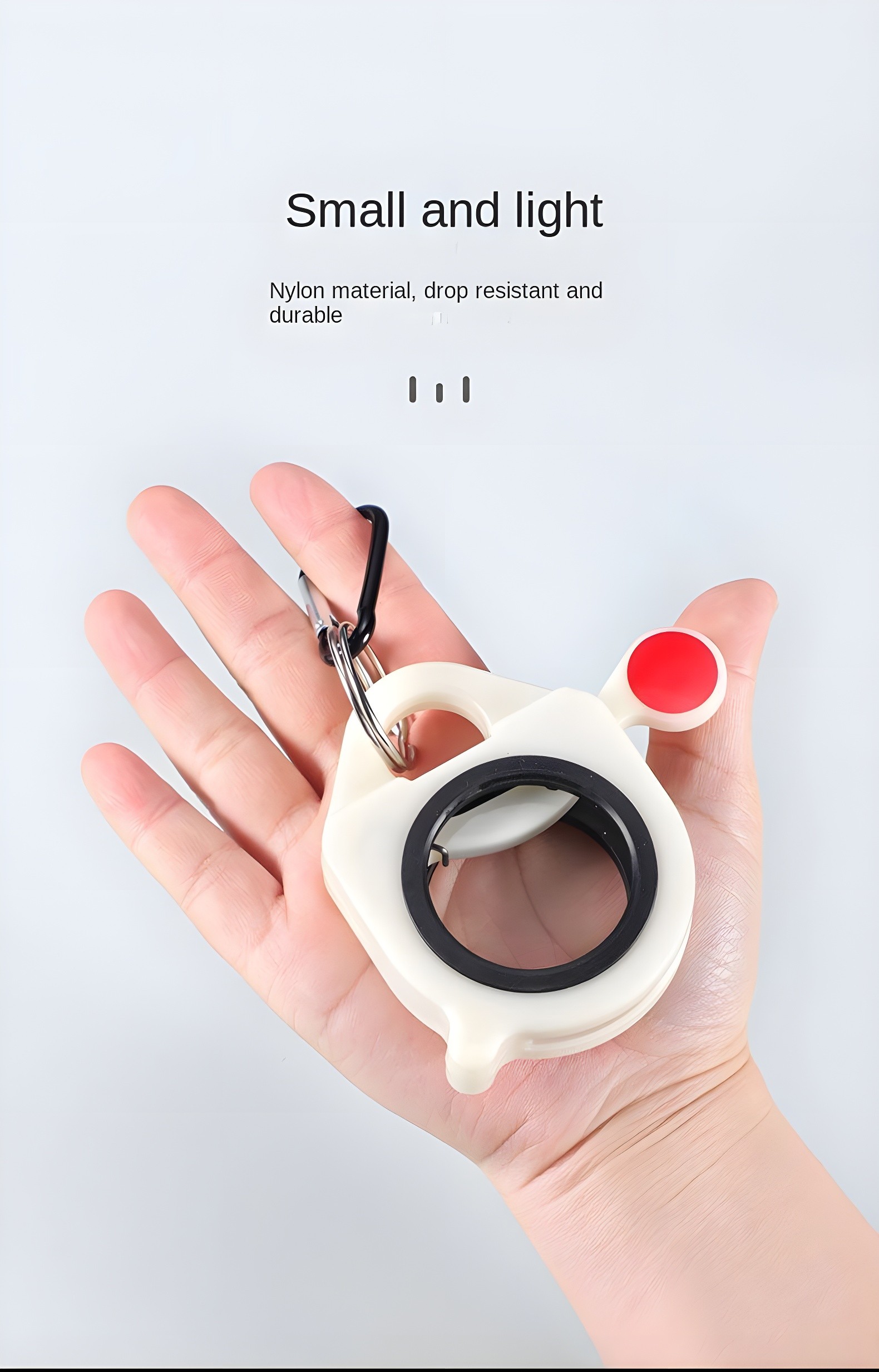 Compact and lightweight design shown in hand