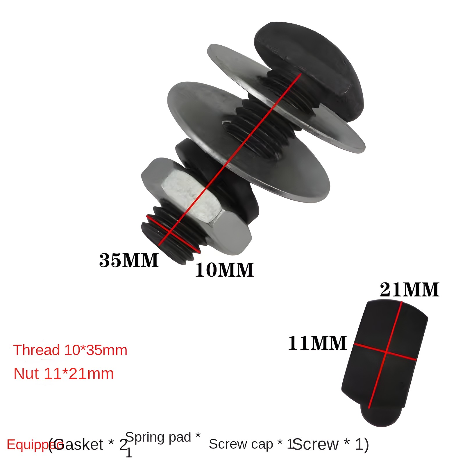 Configuration A: 10mm x 35mm Screw with 13mm Cap