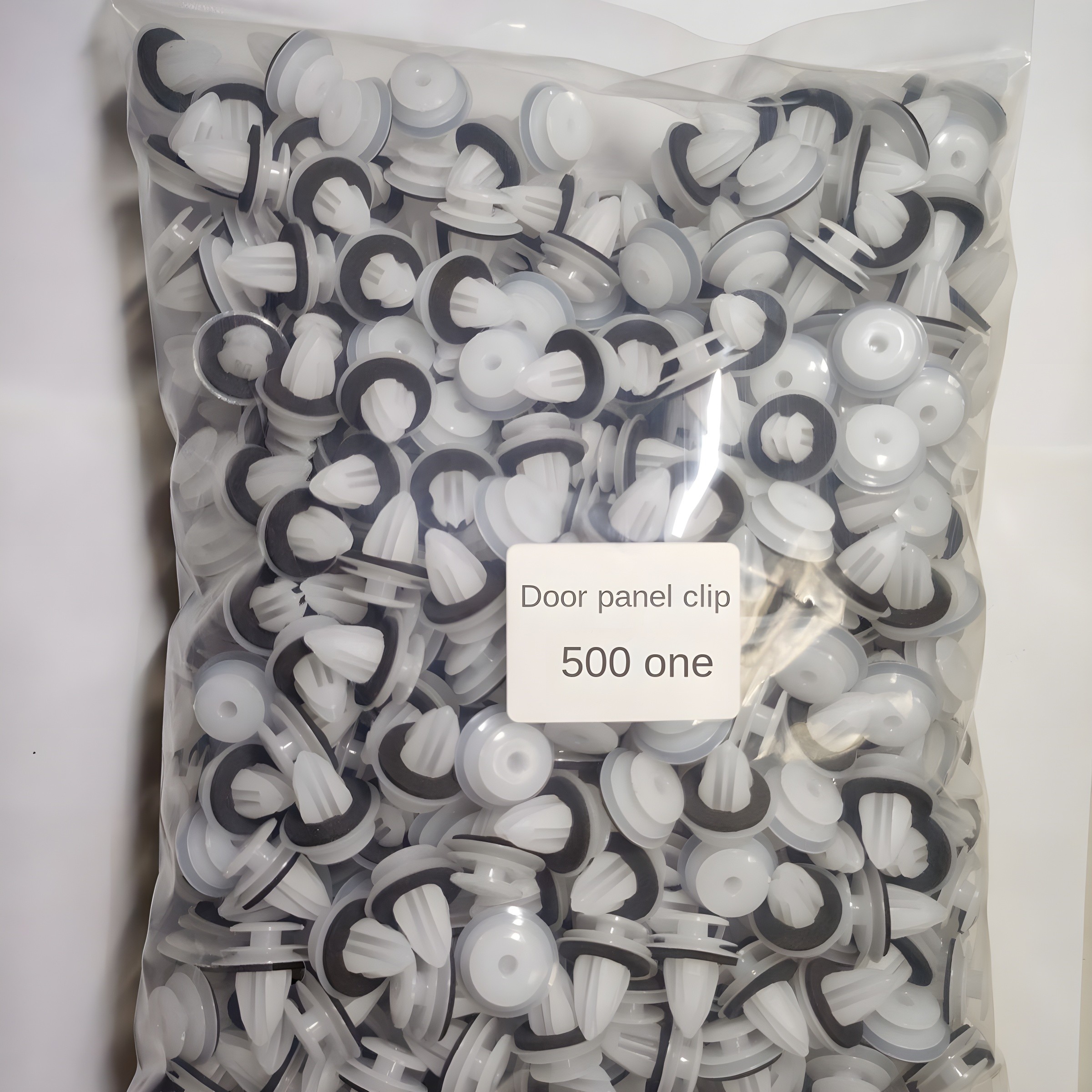 Standard Round Head Clip - White Base with Black Ring