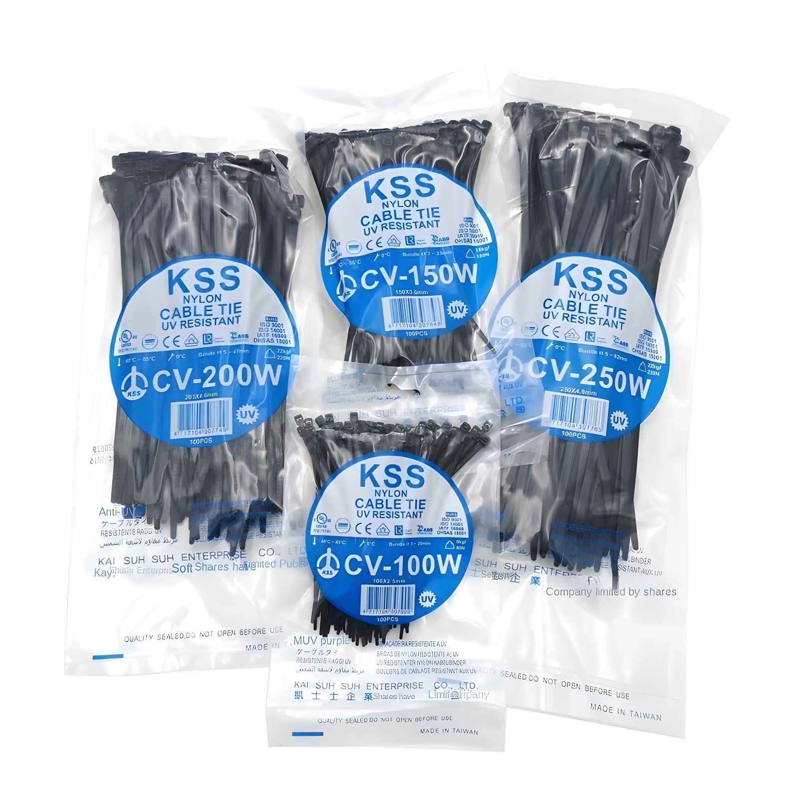 KSS Cable Tie Packaging with Blue Labels