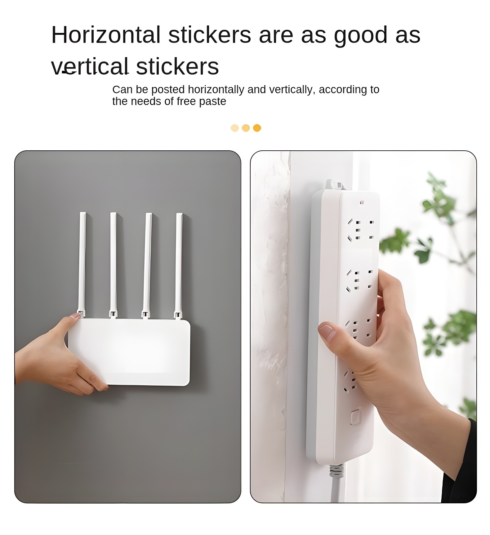 Horizontal and vertical mounting examples