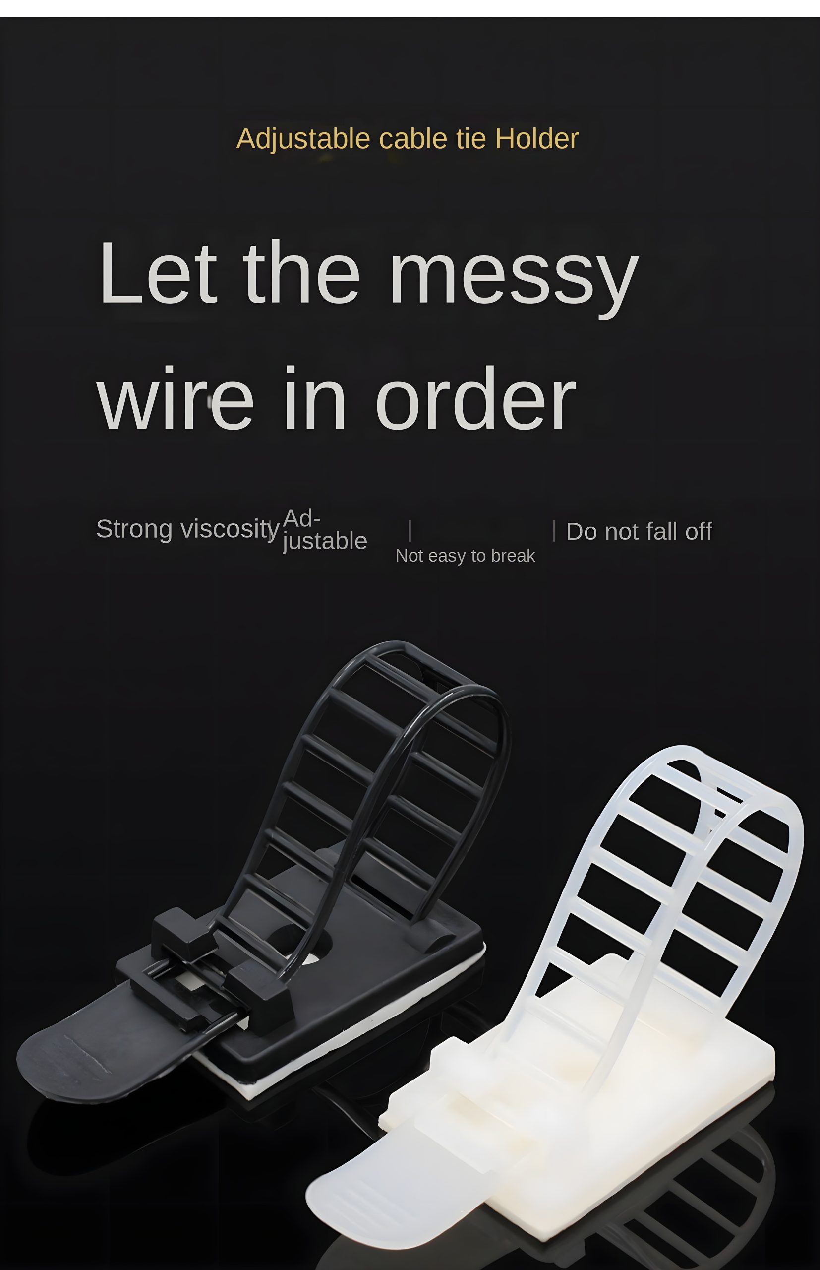 Tame the Tangle: The Ultimate Cable Management Solution with Adjustable Nylon Cable Clips