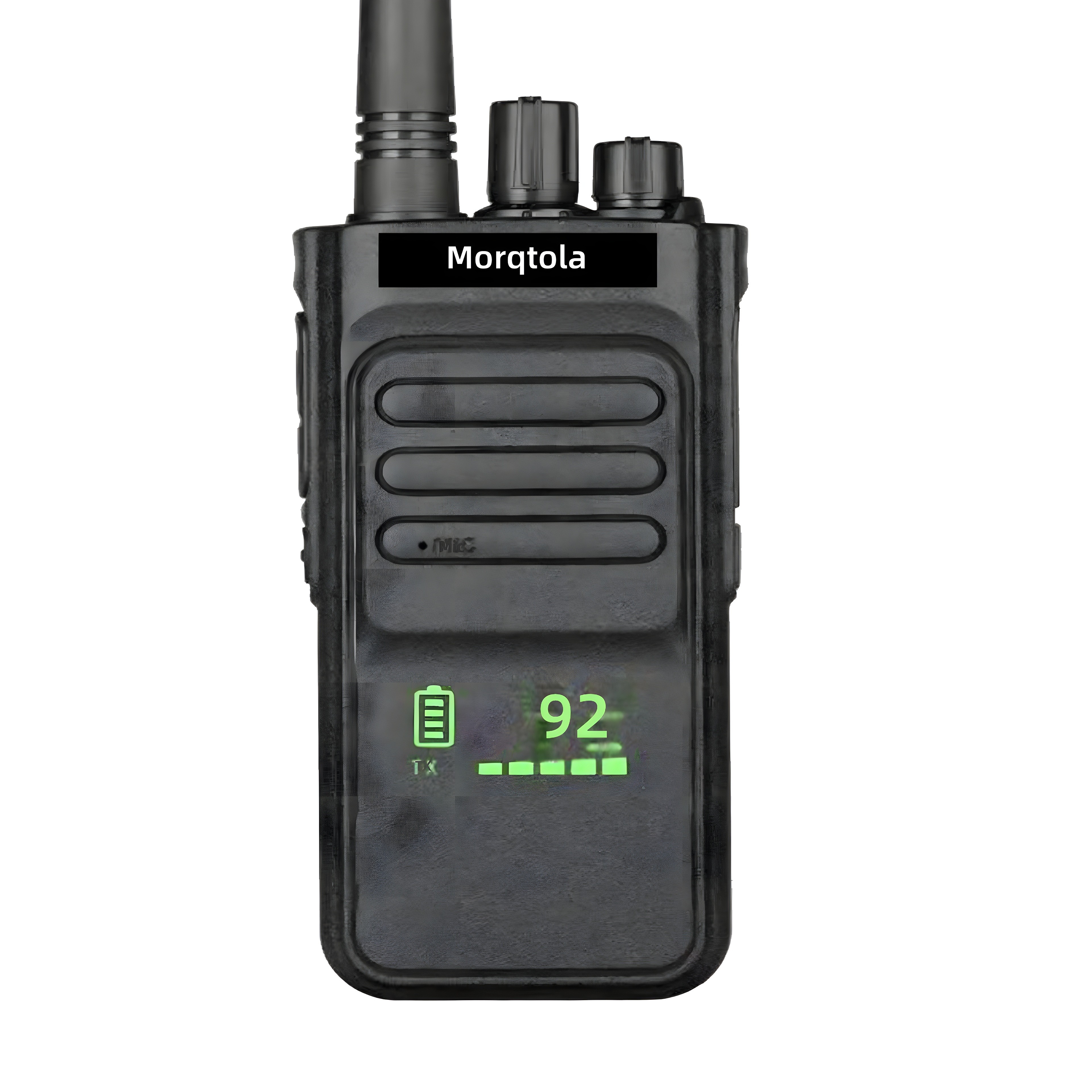 MORQOTOLA Walkie-Talkie Front View with Display