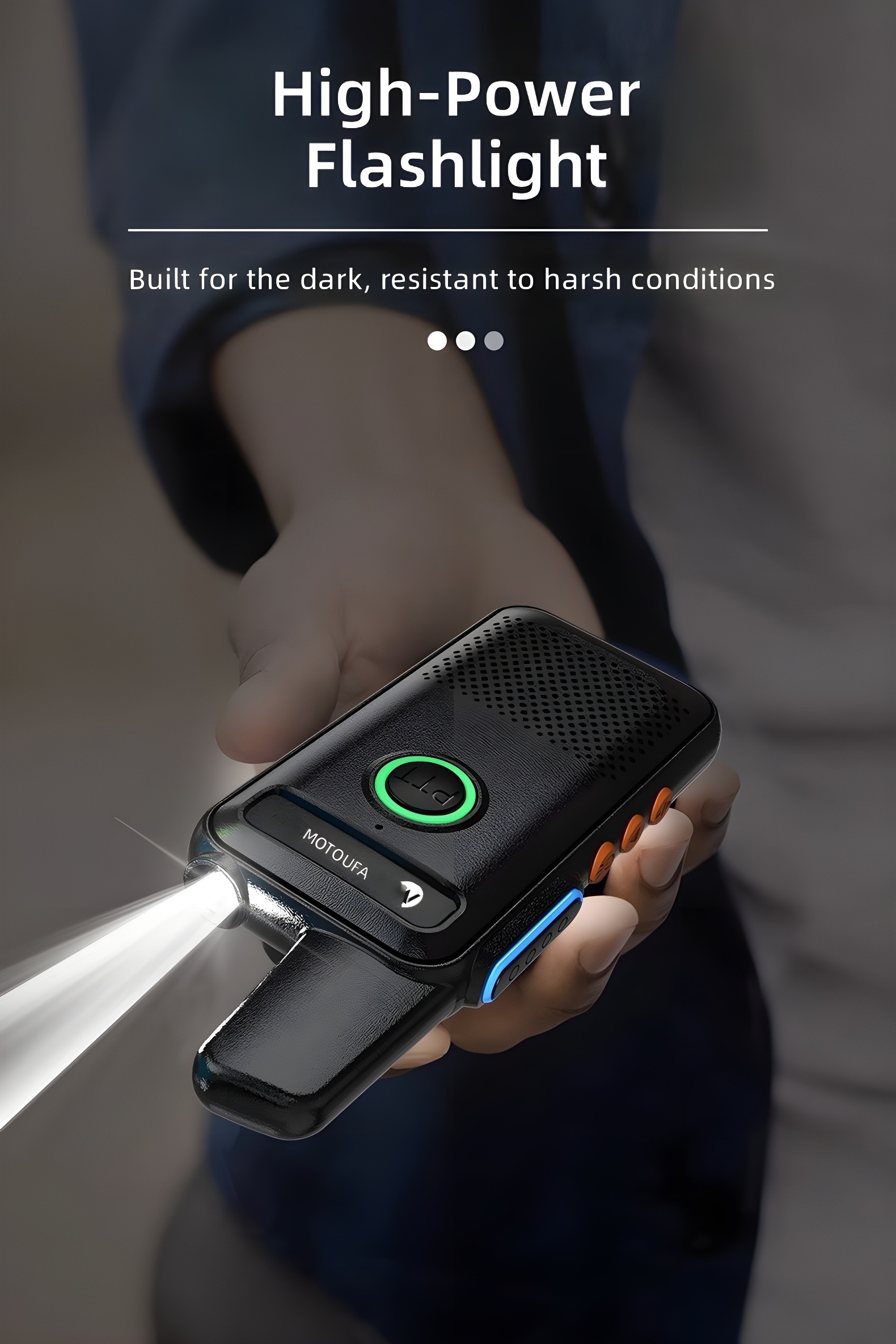 High-Power Flashlight – Built for the dark, resistant to harsh conditions
