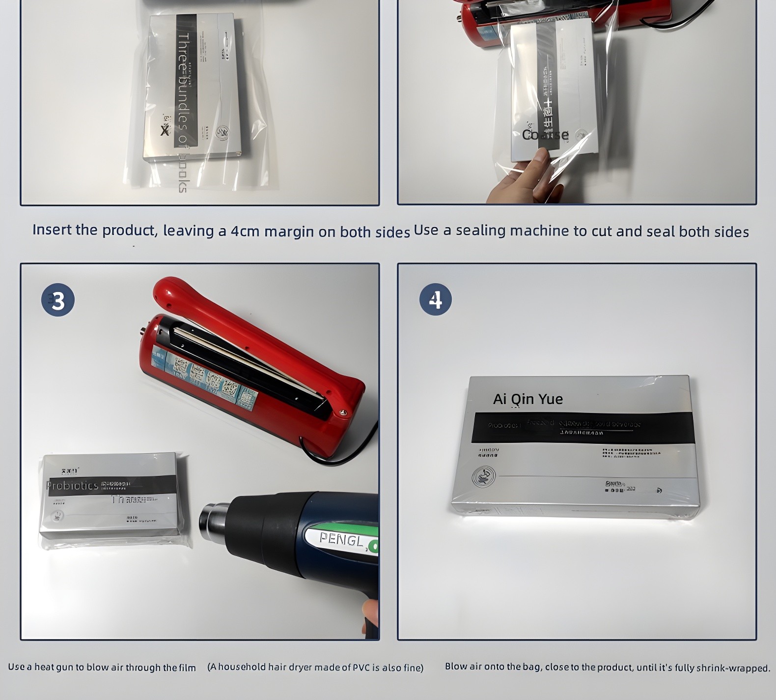 Bag dimension calculation guide for rectangular and cylindrical products