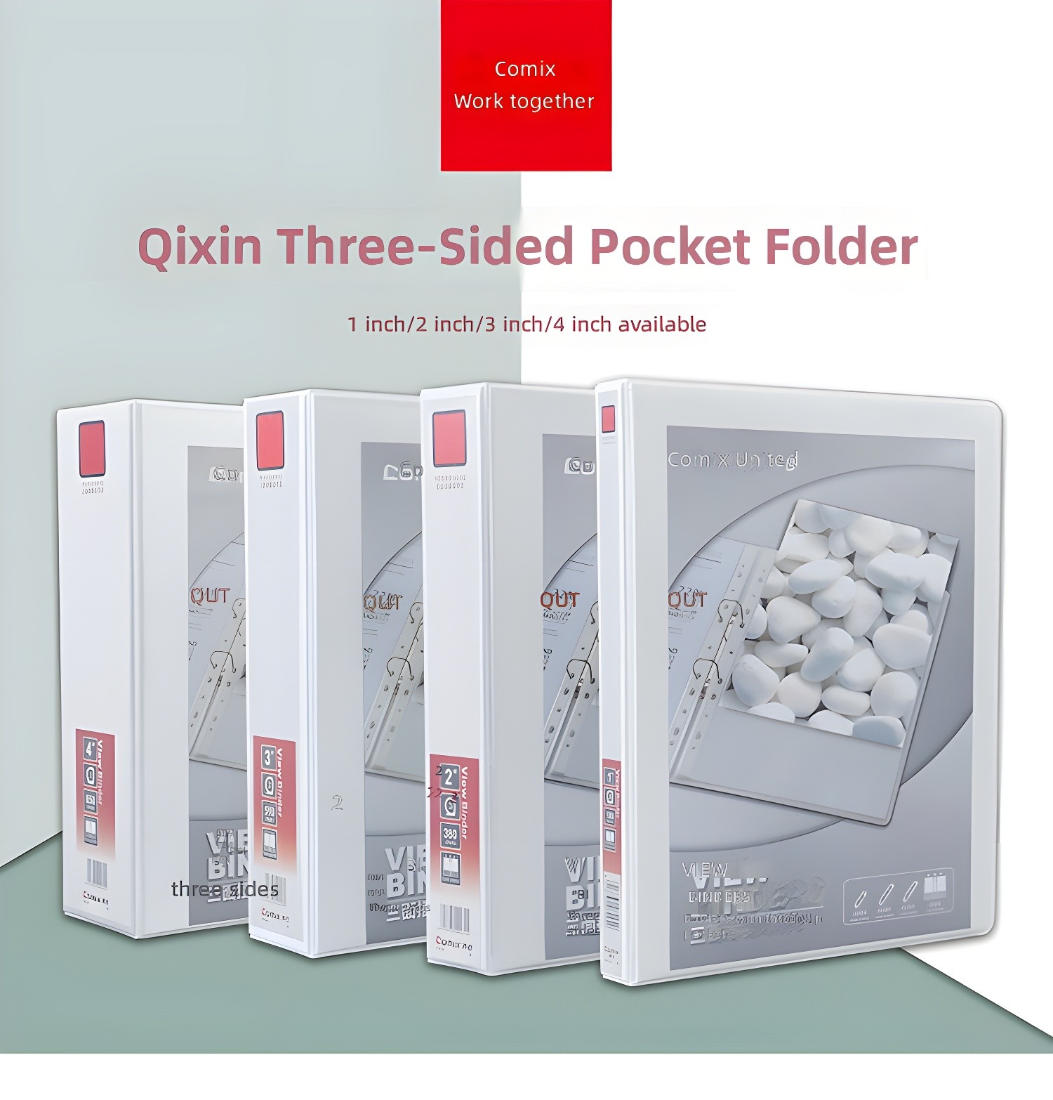 Qixin Three-Sided Pocket Folder - Multi-capacity Specifications