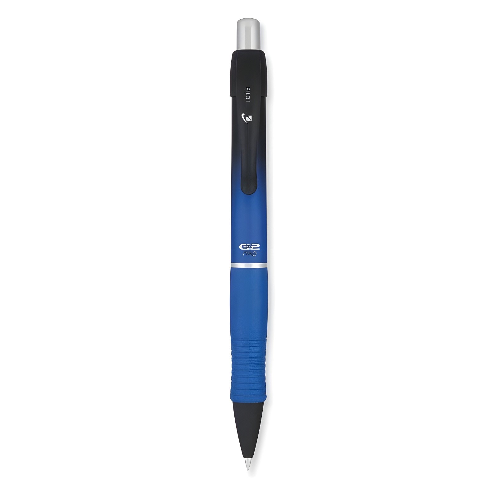 Pilot G2 Pro blue gradient pen on white background (third angle)