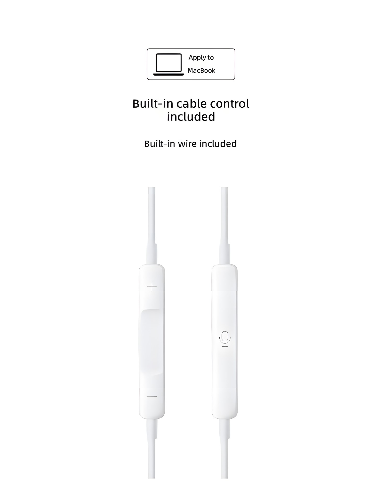 Built-in cable control and compatibility with MacBook
