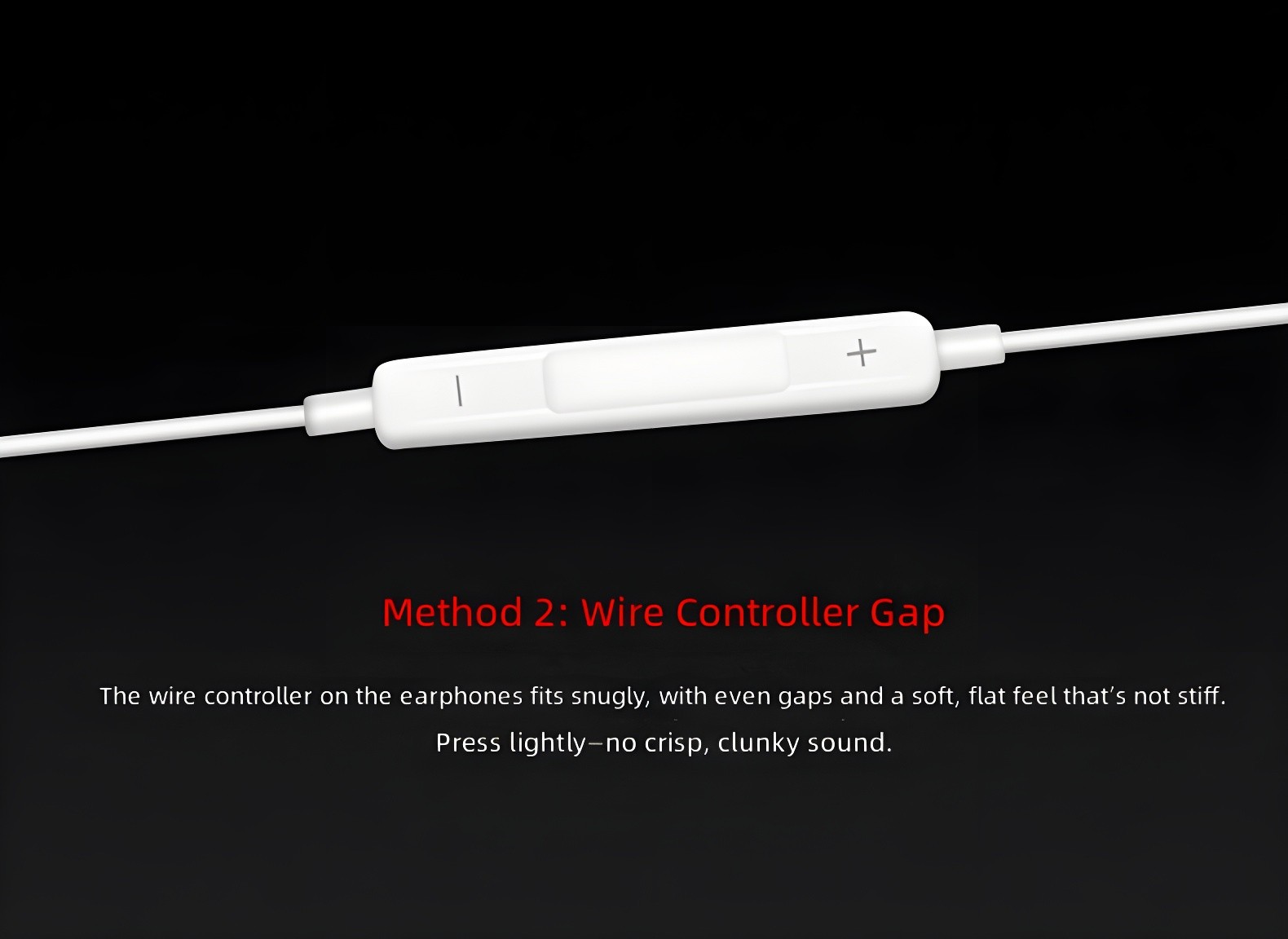 Built-in cable control with volume and mic buttons