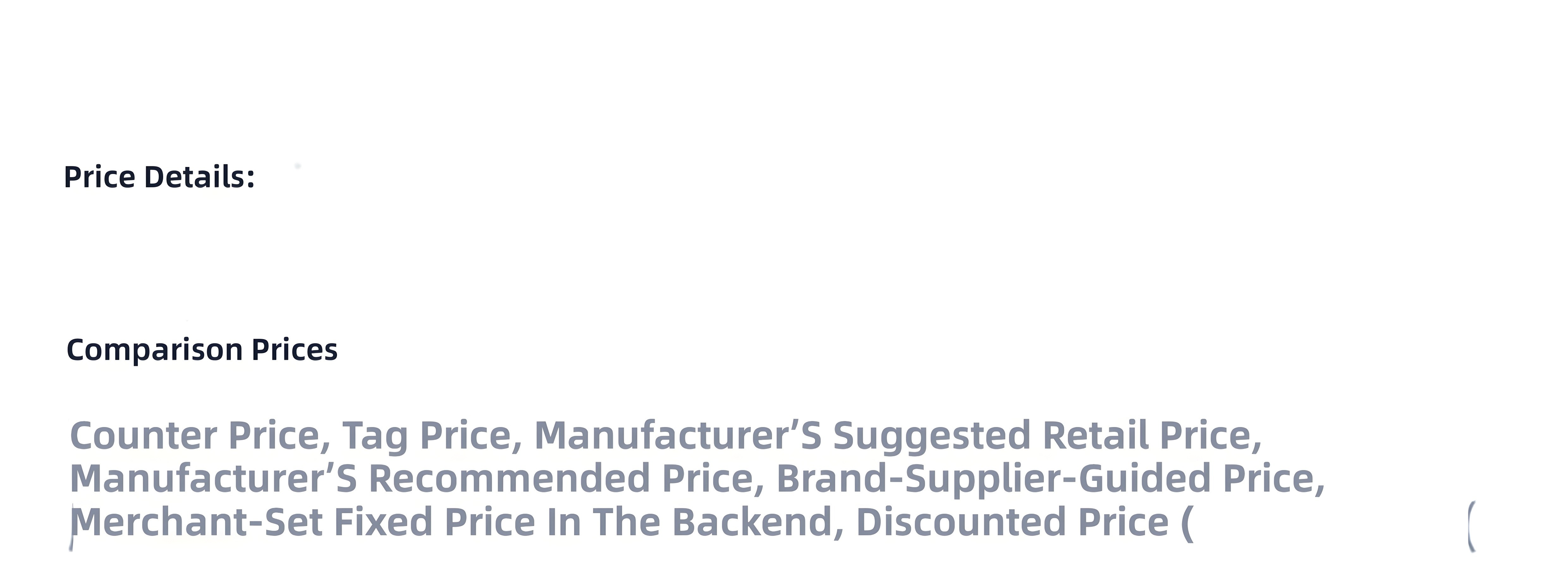 Legal disclaimer text regarding price comparisons and Taobao Platform Price Management Rules