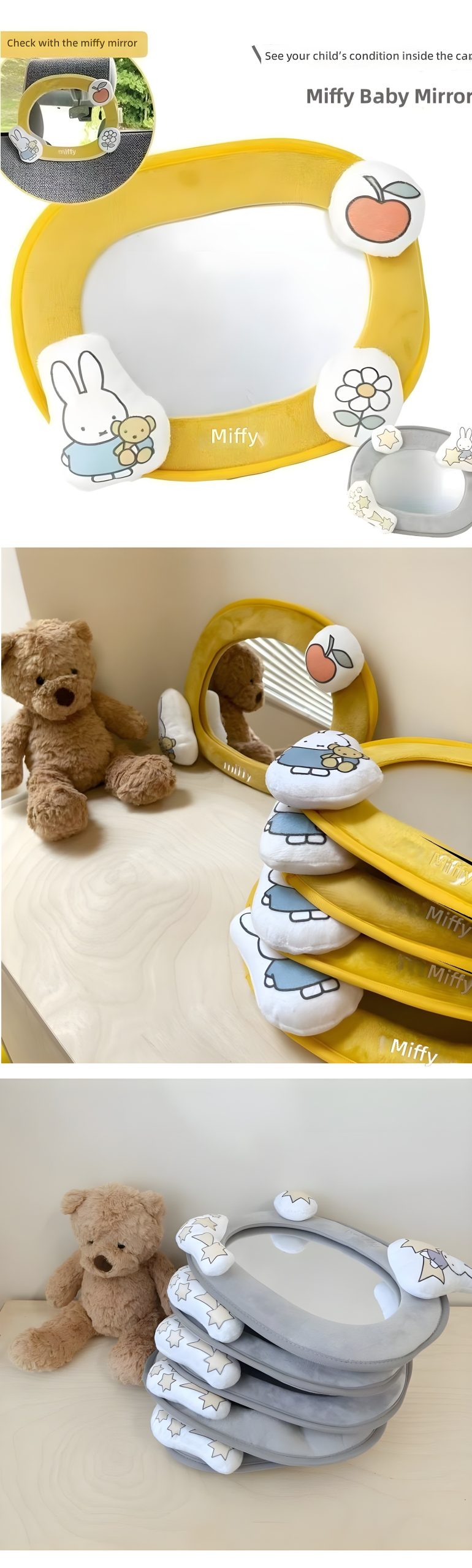 The Miffy Baby Mirror: Where Safety Meets Serenity in Every Rear-View Glance