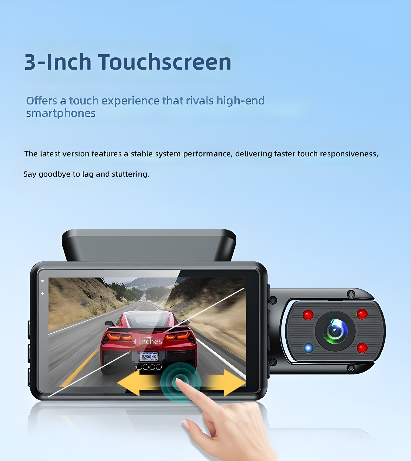 3-Inch Touchscreen highlighting responsive performance