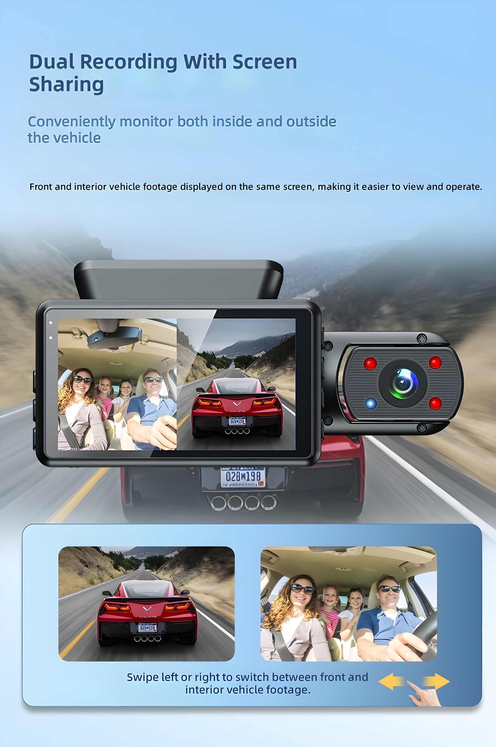 Dual Recording with Screen Sharing feature