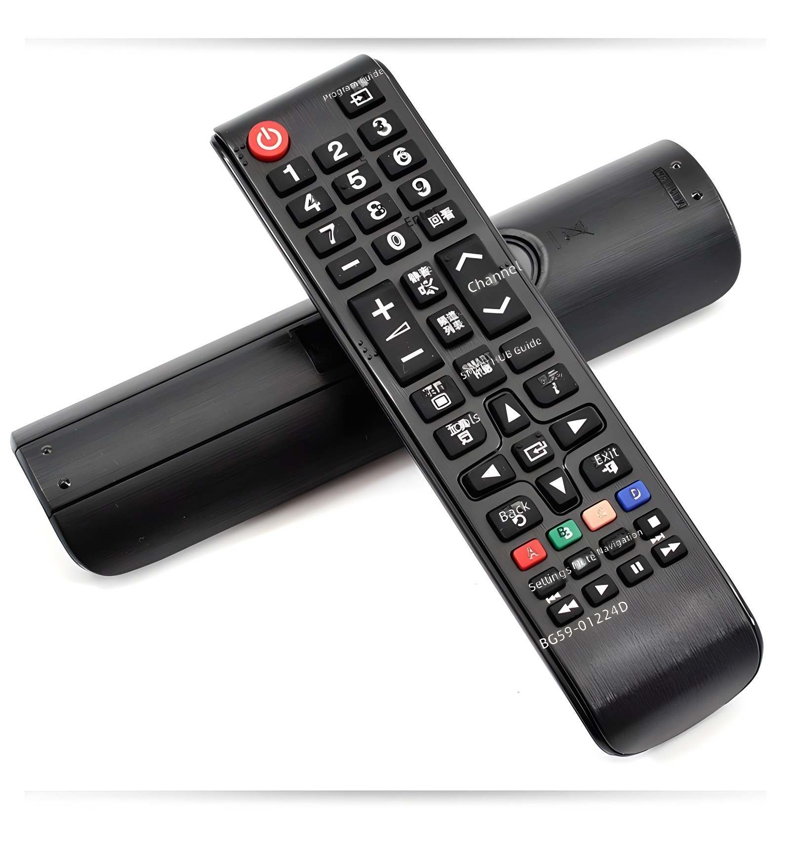 BN59-01224D remote angled view with second remote in background