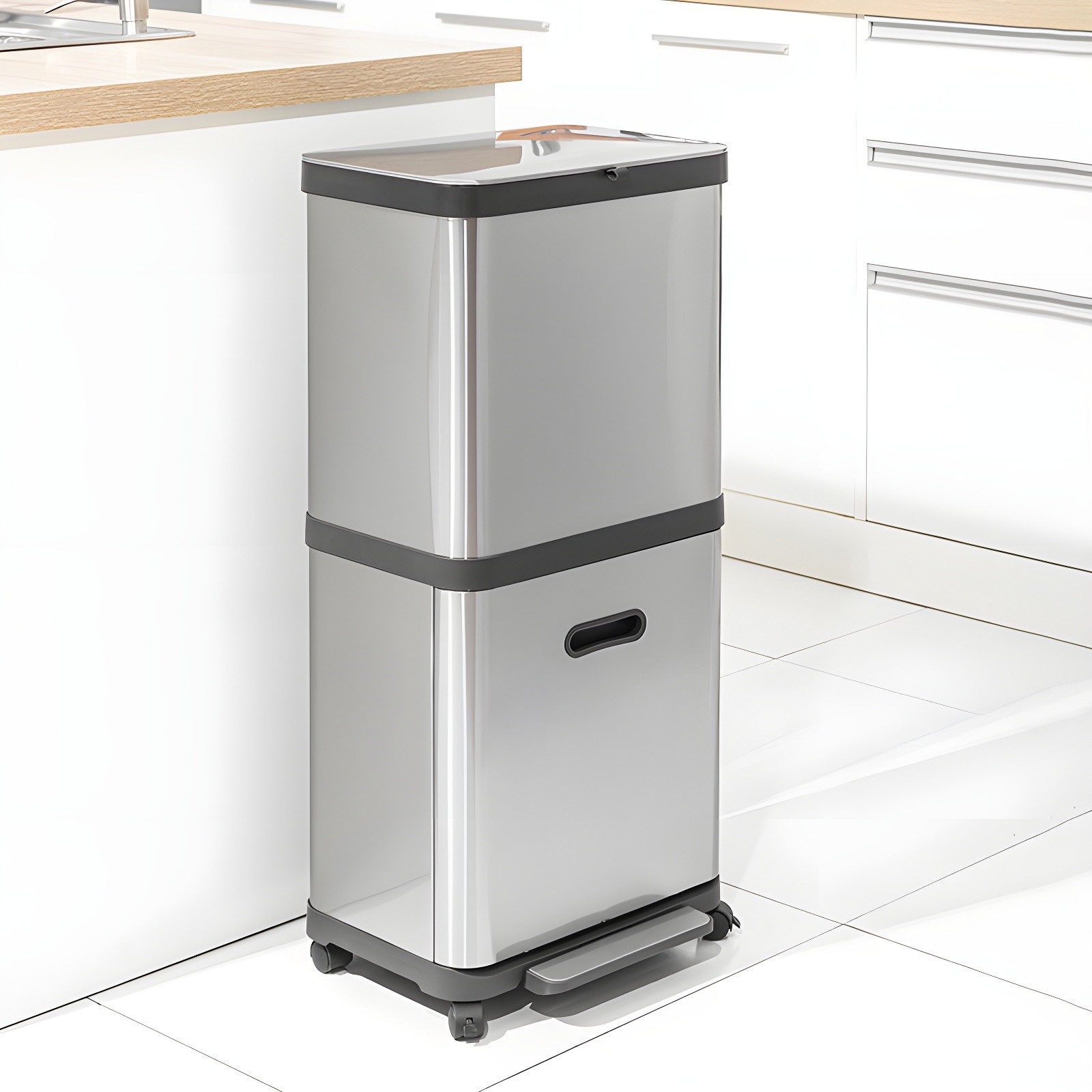 TG5346 closed view in a modern kitchen setting, showcasing sleek stainless steel finish and compact footprint