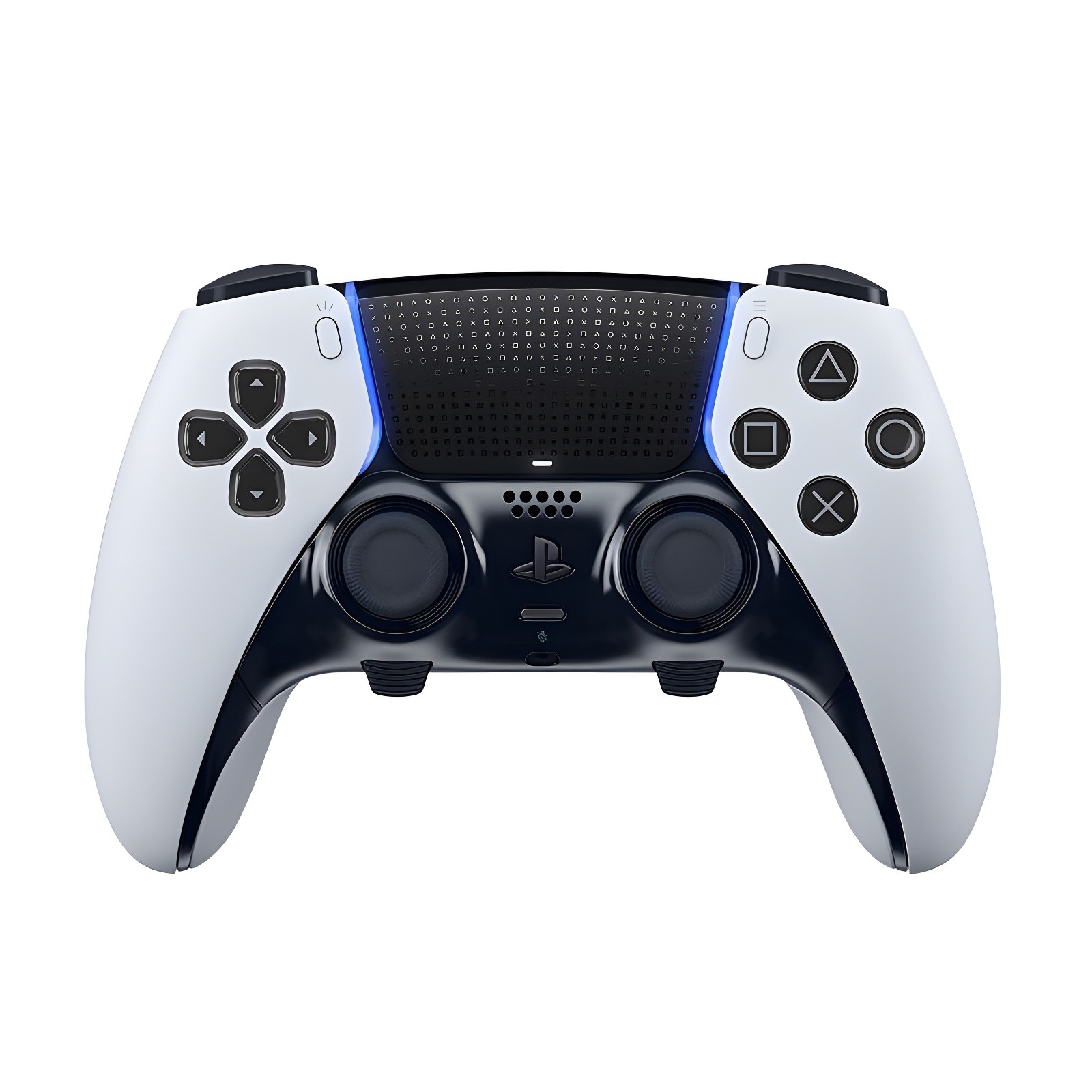 Close-up of replaceable joystick module with textured cap, highlighting modularity and build quality